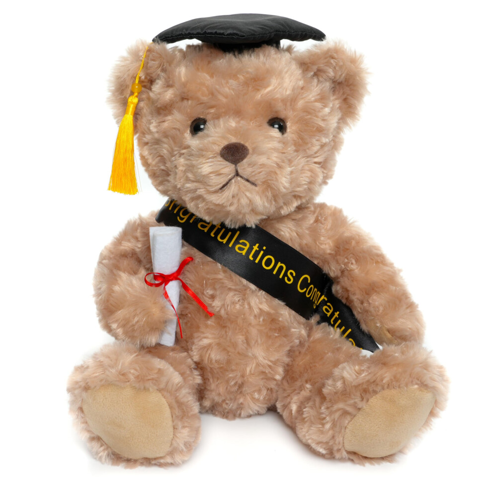 Weigedu - Regalos De Graduaci N, Oso De Peluche, Peluche De Animal Con Doctorado, Terciopelo, Lingotes De Oro, Borla, Diploma Para Hombre, Mujer,-image