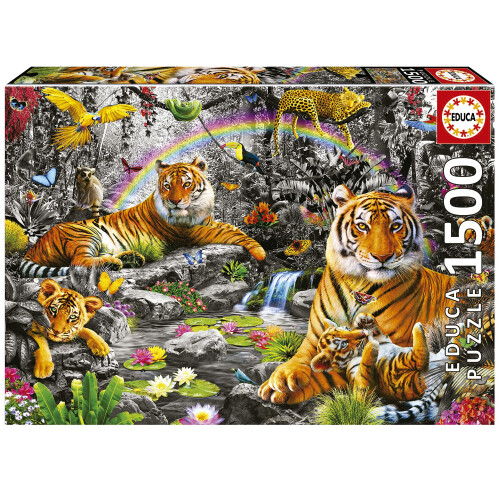 Educa - Brilliant Jungle - Puzzle 1500 pi   ces - Colle pour puzzle incluse