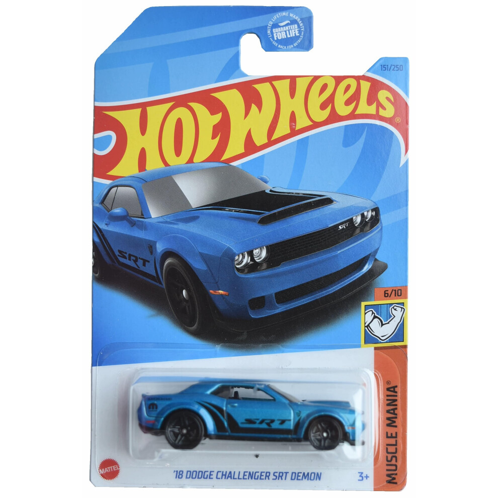 Hot Wheels '18 Dodge Challenger Srt Demon Muscle Mania 6/10 [Blue] Hcw30-M9c0p