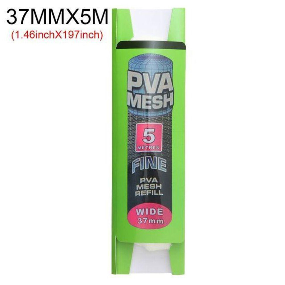 (37MMx5M) Fishing Accessories Soluble Pva Mesh Refill Carp Fishing Feeder Fishing Lures Refill Rig Hook Bait Wrap Bags 25mm 37mm 44mm Pva Bag