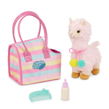 Pucci Pups Pl?sch-Lama ? Stofftier ? Tragetasche ? blauer Kamm und Flasche ? Kinder ab 3 Jahren