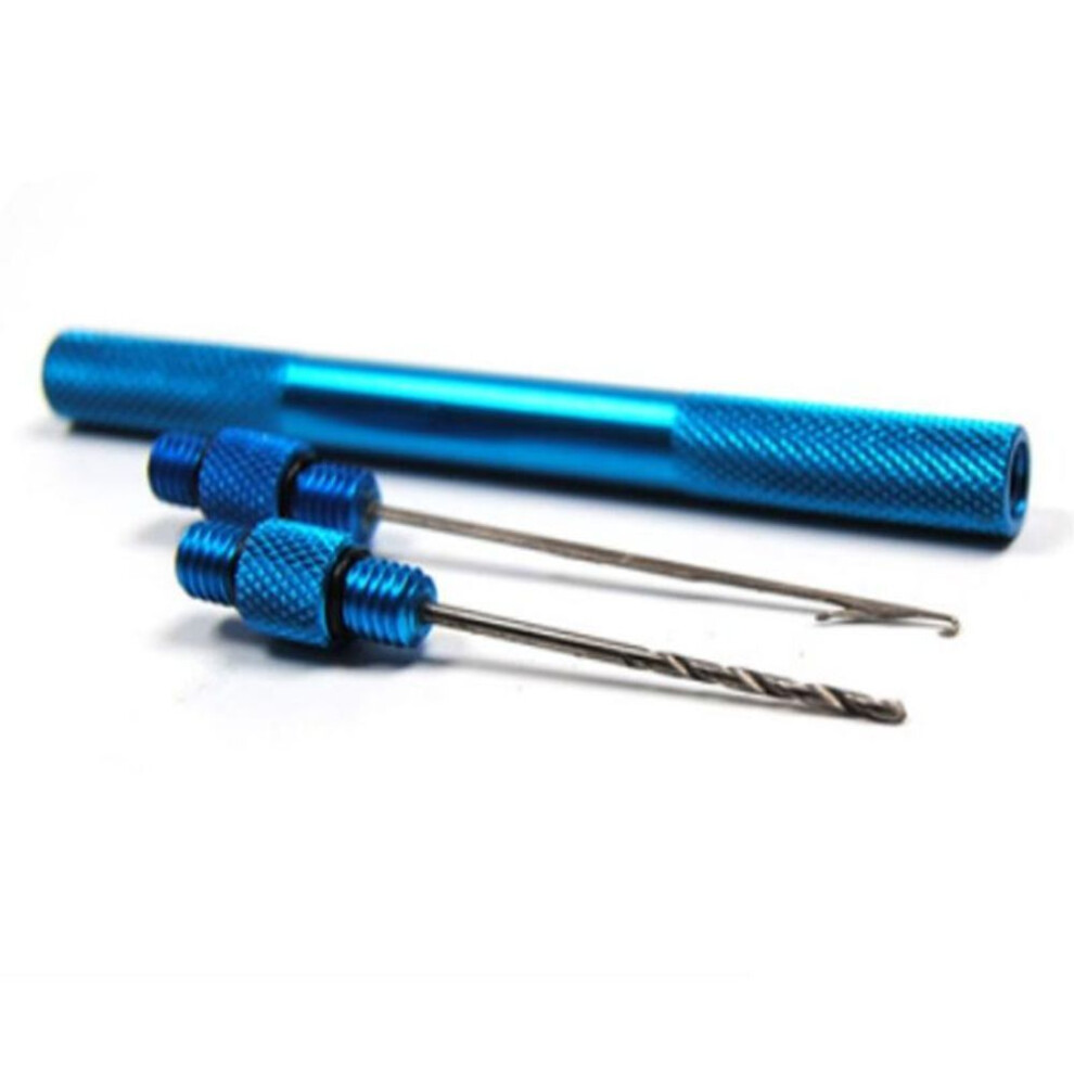 (blue) Carp Fishing Baiting Boilies Needles Drills Splicing Making Pellet Hair Drill Loading Accessories