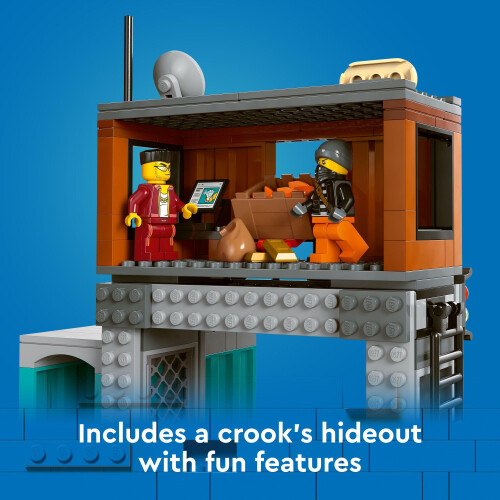 LEGO LEGO City Αστυνομικό Ταχύπλοο και Σκάφος Κρυψώνα Κακοποιών, Δώρο για Παιδιά 6+ 2