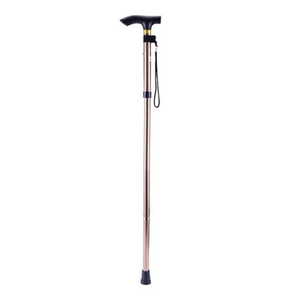 (coffee) Ultra-light Trekking Poles Useful Quick Folding High Strength Telescopic Climbing Crutch Hiking Stick