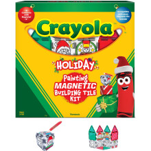 CreateOn Crayola PaintOn Holiday Magnetic Fliser Magnetic Kids Building Legetj STEM Learning Rejselegetj til drenge og piger 18-delt st