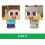 Mattel Mattel Minecraft Flippin Figs Συλλογή με 2-σε-1 Παιχνίδι, 3.75-ιντσών, Μεγάλες Κεφαλές & Pixelated Σχέδιο 3
