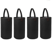 (BLACK) 4pcs-upside Down Tomato Planter(requires Plants,soil And Fertilizer, Not Included) Sturdy Hanging Handle Thickened Breathable Felt Cloth