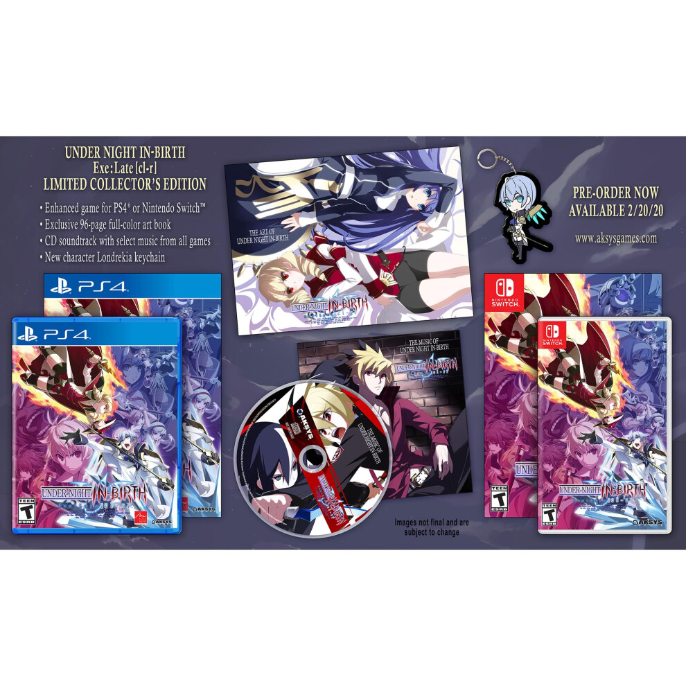 Under Night In-Birth Exe: Late[Cl-R] - Playstation 4 Collectors Edition 853736006866