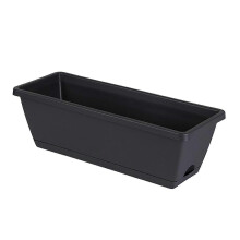 (Black) Vegetable Planting Pot Plastic Flower Pot Balcony Vegetable Planting Trough Fan2526