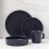 Stone Lain cleo Stoneware 16-Piece Dinnerware Set, Dark Blue 2