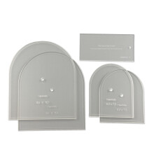 Cakesafe- Arch Disk Kit- 2 Buede disksæt m/skraber-unik formede akrylskiver til kageindretning