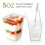 FIFWVGP 50 Pacote Copos de Sobremesa Plásticos 5 oz com Tampas e Colheres 4