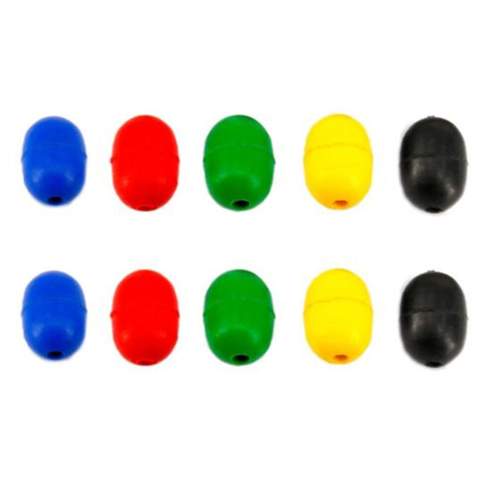 Muqzi Sports Accessory 10pcs Rubber Oval Conical Fishing Space Beans Floating Beads Fish Accessories
