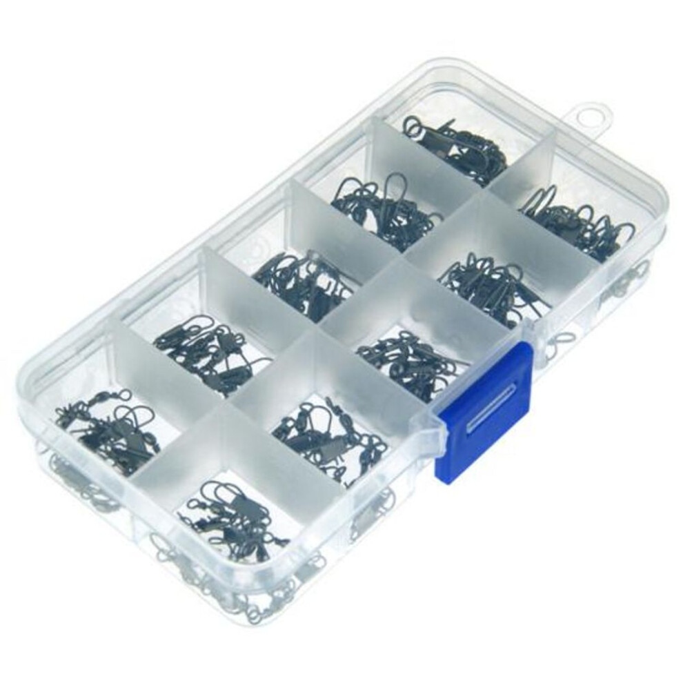 Muqzi Sports Accessory 100pcs Outdoor Fishing Snap Hooks Fastlock Barrel Swivel Safety Lure Connectors