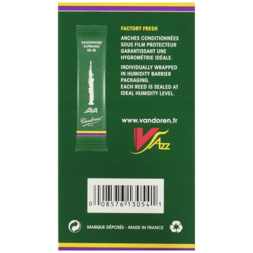 VANDOREN SR3025 SOPRANO SAX JAVA REEDS for   a 2.5; Caixa de 10 2