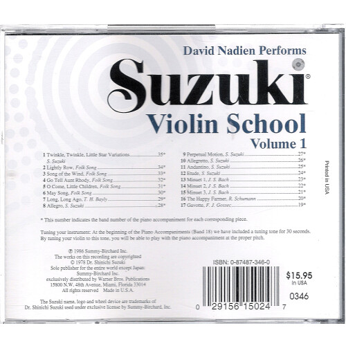 Suzuki Violin School CD, Volym 1 1