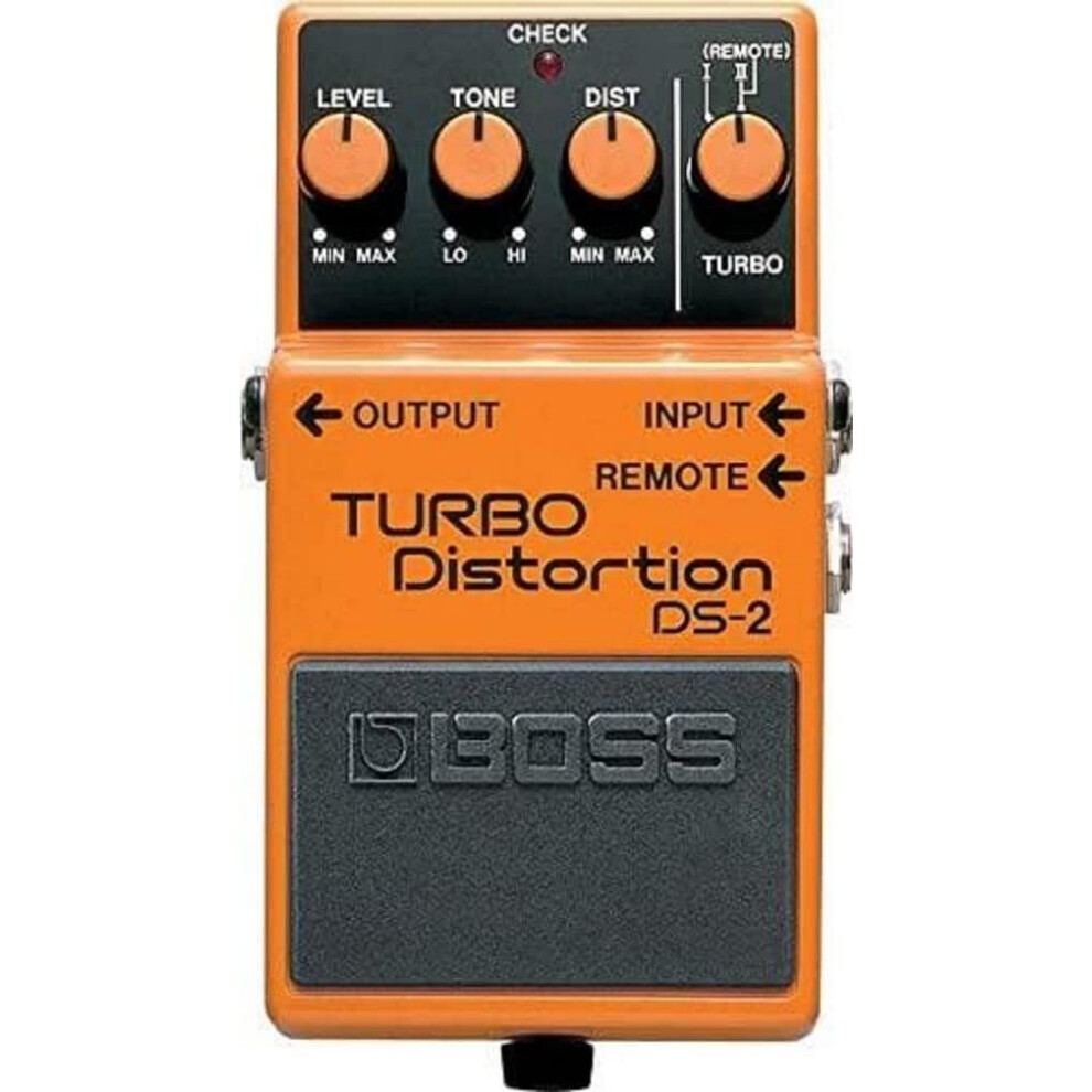 Boss DS-2 Turbo Distortion Pedal with Remote Jack