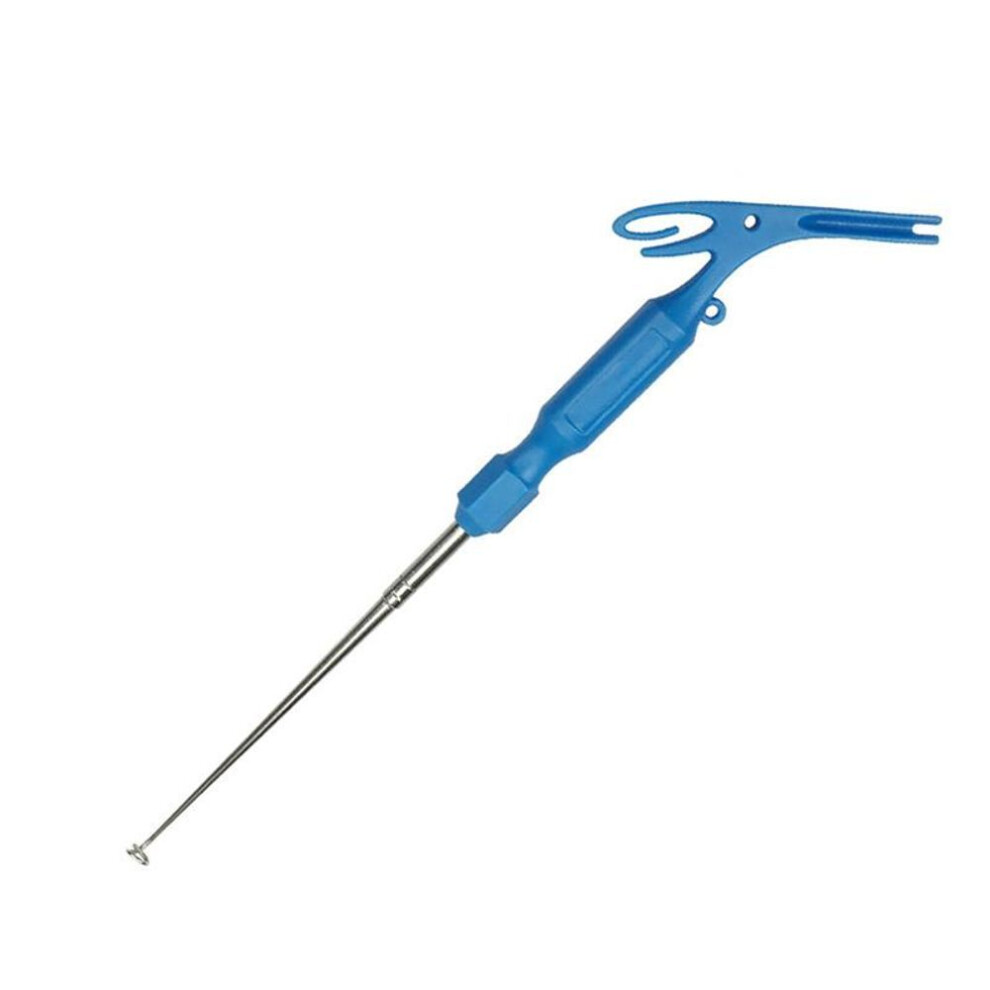(blue) Pen Shape Hook Remover Quick Knot Tying Tool 3 In 1 Fishing Multi Loop Knot Tool