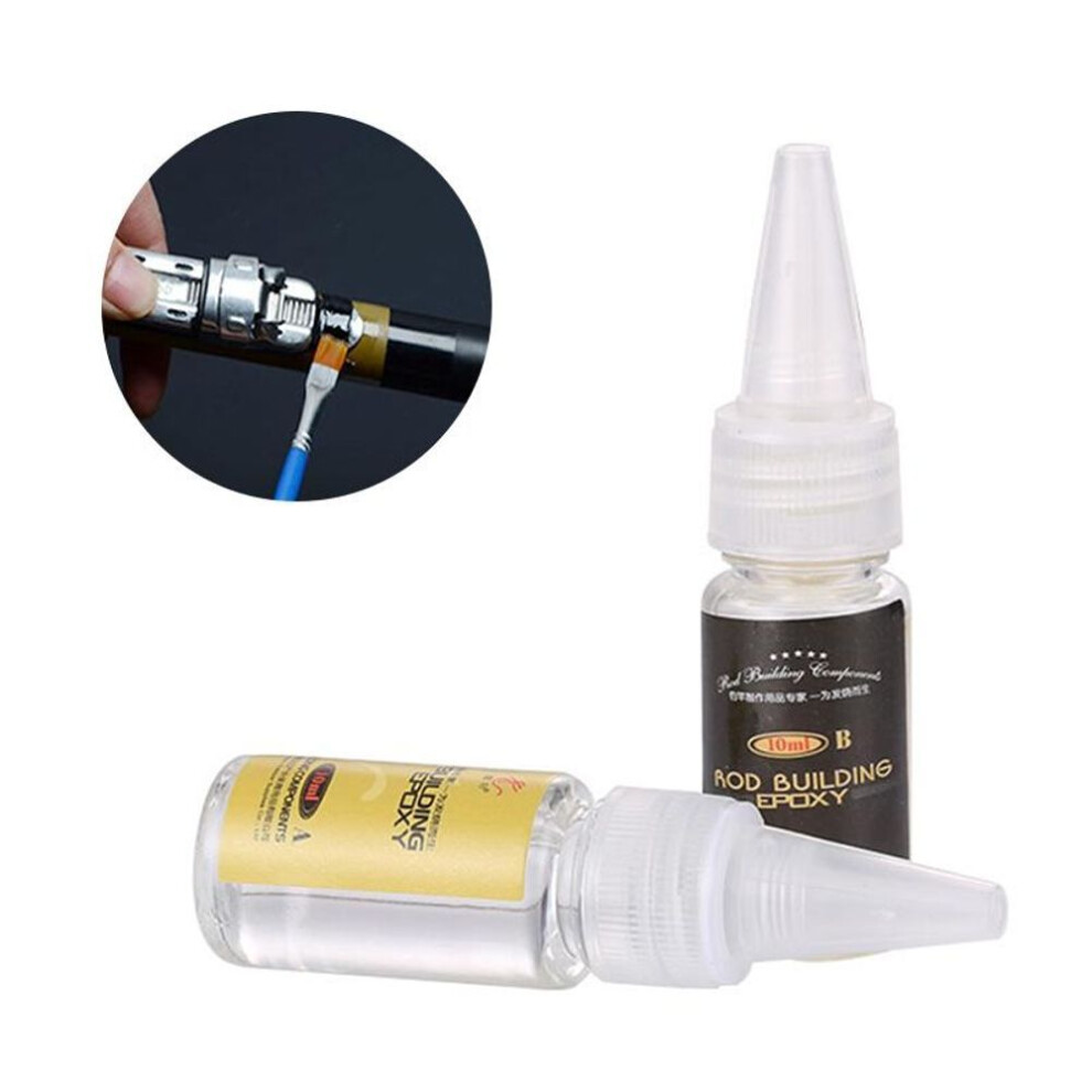 (2pcs) Fishing Rod Epoxy Resin Ab Glue Diy Repair Guide Ring Card Seat Tie Ring Glue