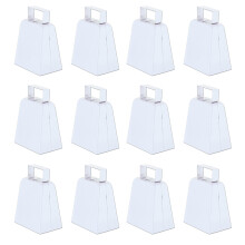 Paquete de 12 cencerros de metal blanco de Beistle de 4"" - Ruidos deportivos Team Spirit