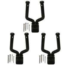 Chromacast Slim Line Wall Hanger Stand for Guitar Bass Ukulele Violin Cello Mandolin Banjo Saxofon Trumpet Pack of 3 (CC-Slim-Gwall-3pk)
