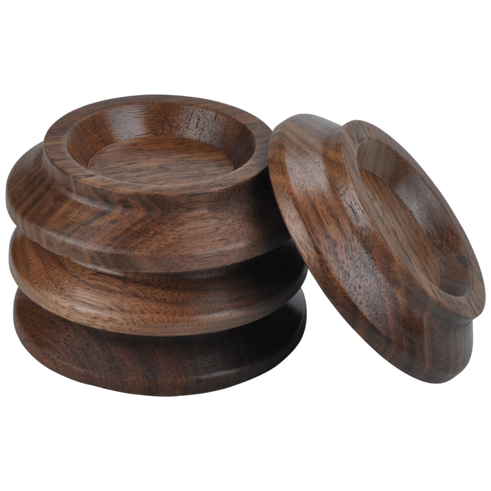 Piano Caster Cups Black Walnut Wood Caster Cups Coasters For Upright P 614878987099