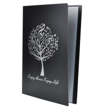 Musikblad File Paper Storage Mapp Dokument Holder Blank Sheet Files Plast A4 Storlek 40 Fickor (Music Tree Black)