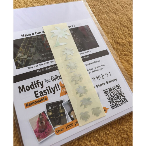 Inlaystickers Σημάνσεις Θέσης Ukulele (UKF-250PT-WT) 2