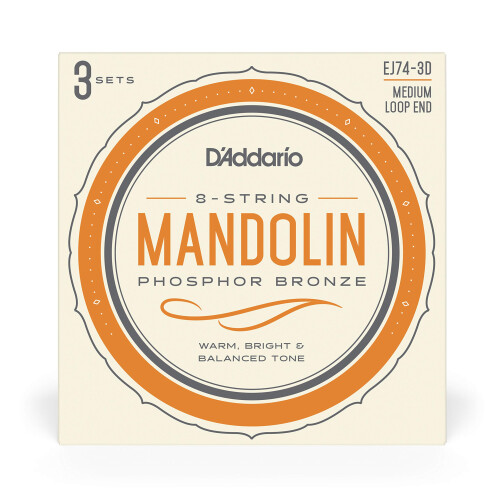 D'Addario Mandolin Strings - Mandolin Strings - Phosphor Bronze - For 2