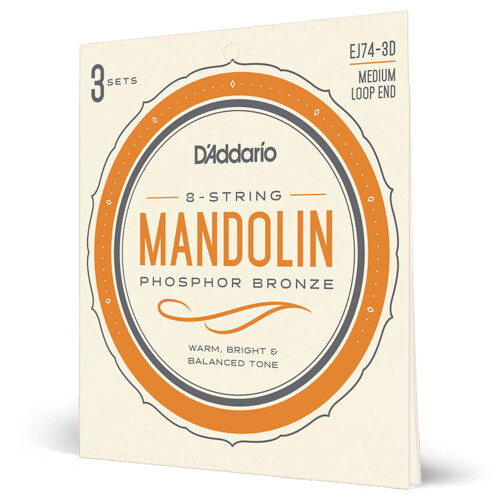 D'Addario Mandolin Strings - Mandolin Strings - Phosphor Bronze - For 1