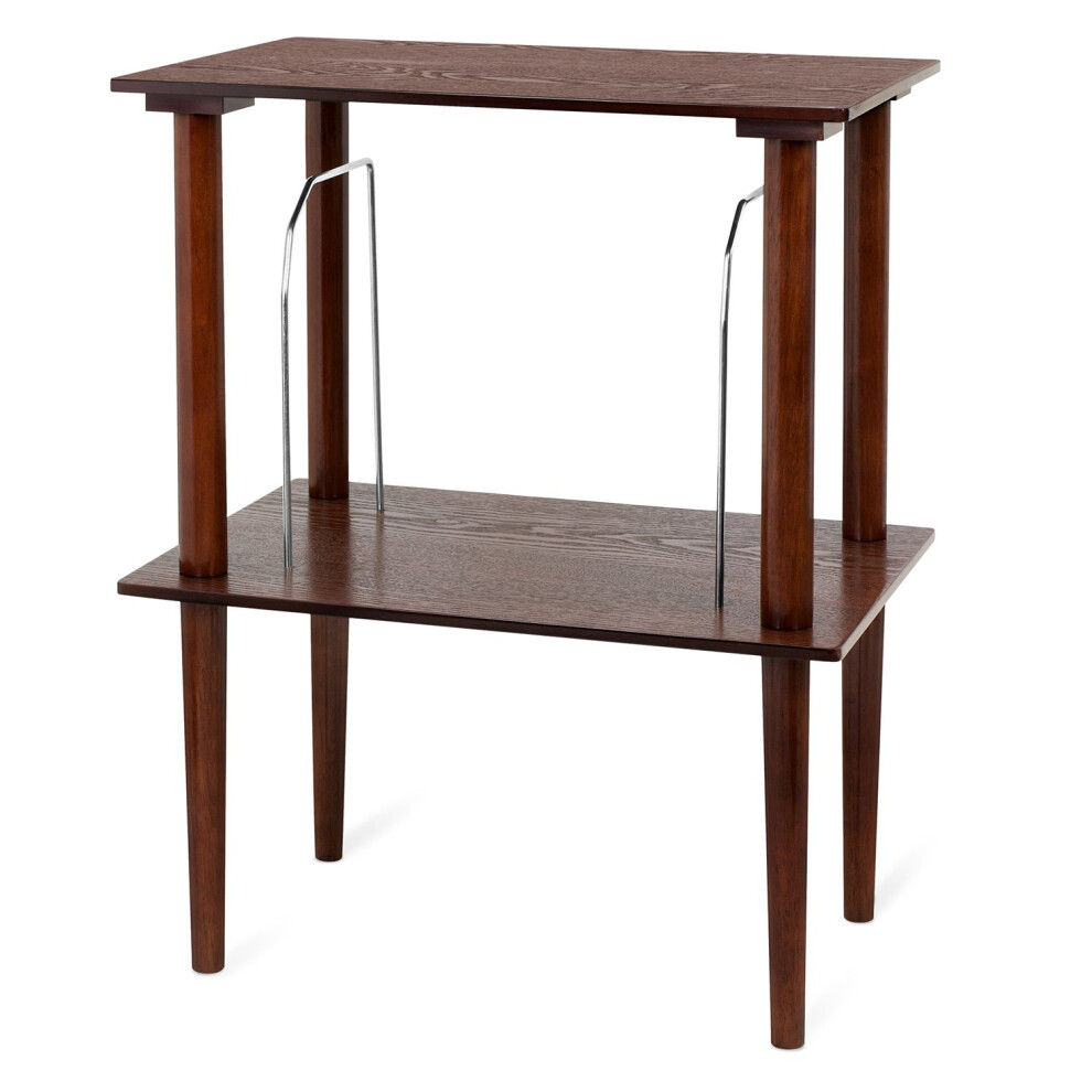 Victrola Wooden Stand for Wooden Music Centers with Record Holder Shelf  20.75""""D x 27""""W x 13.75""""H  Espresso