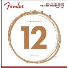 Fender Dura-Tone Coated Phosphor Bronze Acoustic Guitar Strings 860L .012-.053