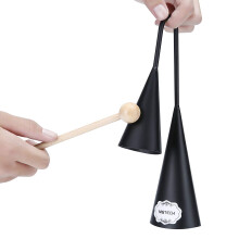 Agogo Bell Two Tone Traditional Latin Percussion Instrument with Woo