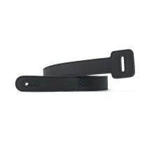 Anthology Gear Jumbo Tongue Vollnarbenleder-Gitarrengurtverlngerung fr Tragegurte (Carbon Black/Black Stitching)
