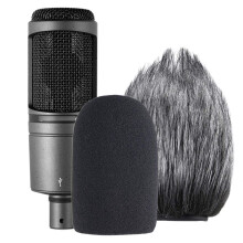 AT2020 Pop Filter Windscreen - Furry Windscreen/ Fur Foam Wind Cover til Audio Technica Microphone AT2020+ AT2035 AT4040 af YOUSHARES