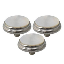 Liyafy 3 stuks trompetventiel vingerknoppen muziekinstrumenten accessoires zilver met witte schelp inleg