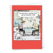 NobleWorks - 1 Humor Birthday card with Envelope - Funny cartoons for