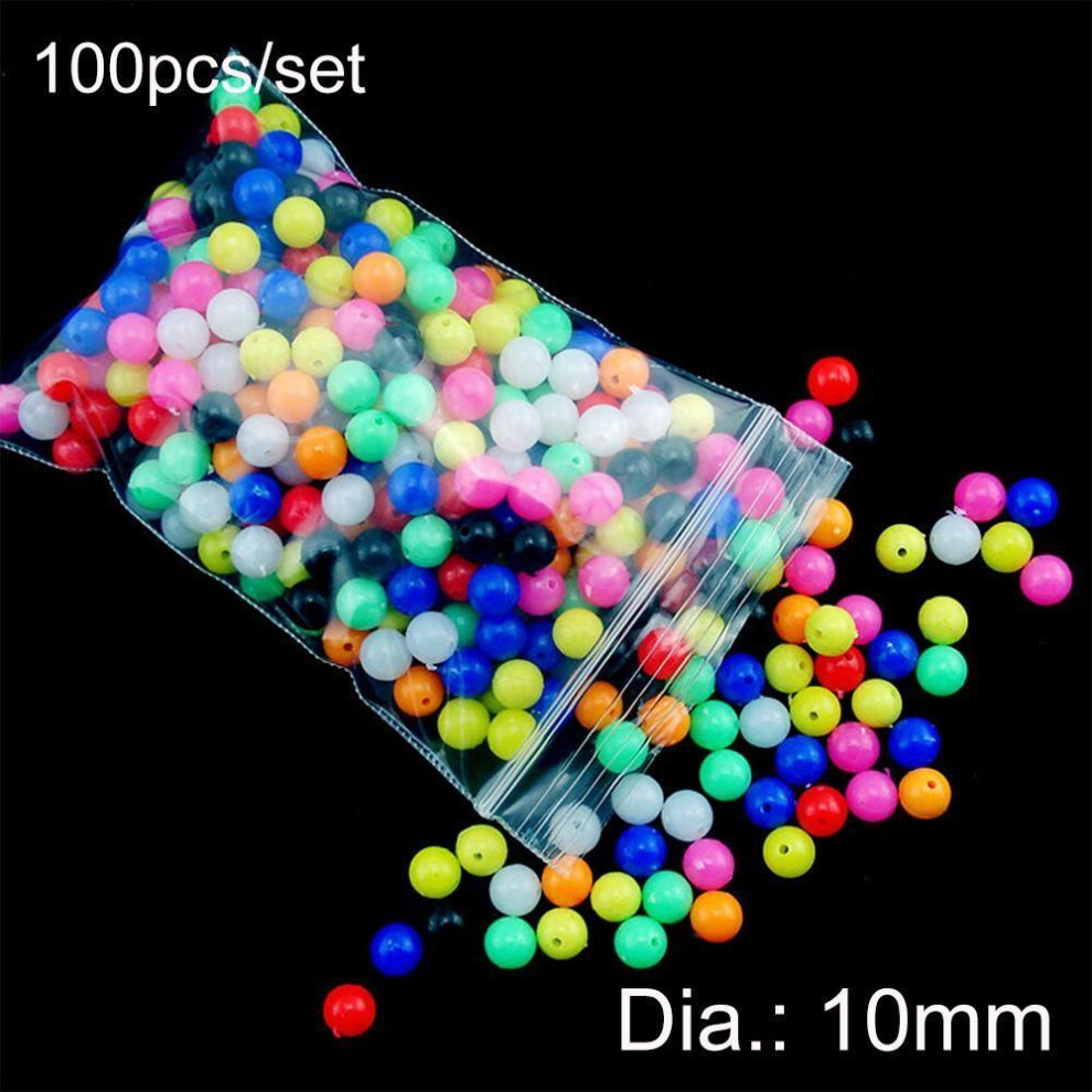 (10mm) 100pcs New Pe Plastic Stoppers Mixed Color Floats Balls Fishing Cross Beads Drill  Double Pearl