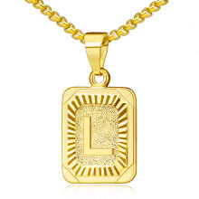JSJOY Initial Necklace for Women Men Gold Initial Pendant Necklace Monogram Letter L Necklace Boys Necklaces for Gradaution Gifts Great Mothers Day