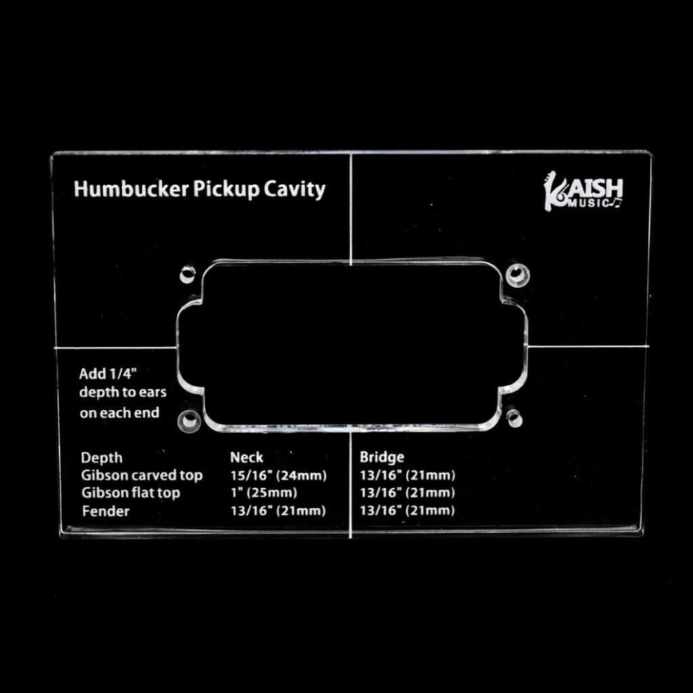 Kaish Acrilico Humbucker Pickup Routing Template Pickup Modelli Per Corpo-image