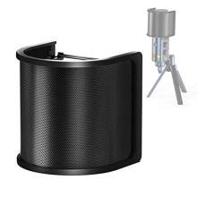 IXTECH Mikrofon-Pop-Filter, Mikrofon-Pop-Schutz mit Metallgeflecht und Schaumstofffilter, Handmikrofon-Windschutzscheiben-Abdeckung, Pop-Schutz, Lrm