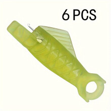 (6 Random Colors) 6-Pack Automatic Needle Threader for Sewing Machines - Easy Use Fish-Shaped Thread Guide Tool
