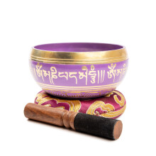 Set di campane tibetane in bronzo - Grado di guarigione master - Campana sonora autentica realizzata a mano da Himalayan Bazaar Nero e rosso