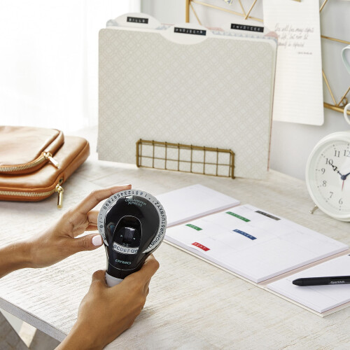 DYMO Ετικέτες 3D DYMO για Μηχανές Ετικετών, Λευκή Εκτύπωση σε Μαύρο, 3/8'' x 9.8', 1 ρολό (520109) 2
