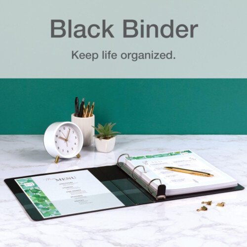 Cardinal EasyOpen ClearVue Κλειδώματος 3-Ring Binder, 2" D-Rings, 47% Ανακυκλωμένο, Μαύρο 2
