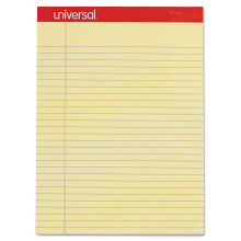 Universal 10630 Bloc de scris cu margini perforate Legal/Margin Rule Letter Canary 50 de coli duzina