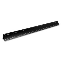 Alumicolor Aluminium Arkitekt Hollow Drafting Scale for School Office Art and Drafting 12n Black