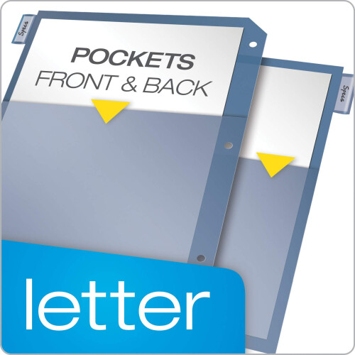 Cardinal Plastic Binder Dividers  Double Pocket  5-Tab  Insertable Multicolor Tabs  Letter Size  1 Set (84003) 1