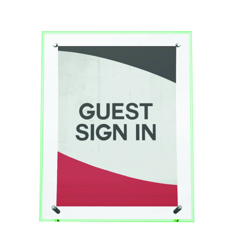 Deflecto Superior Image Curved Sign Solder 8,5 x 11 polegadas (799783) 2