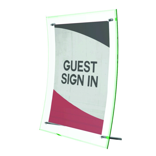 Deflecto Superior Image Curved Sign Solder 8,5 x 11 polegadas (799783)